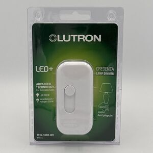 Lutron Credenza TTCL-100H-WH LED+ 100-Watt Plug-In Lamp Dimmer Switch, White